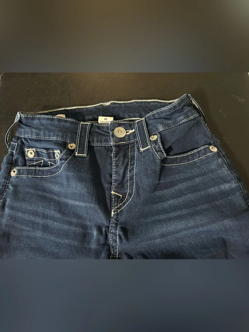 True Religion Women's Jennie Curvy care mid rise, skinny jeans, size 25